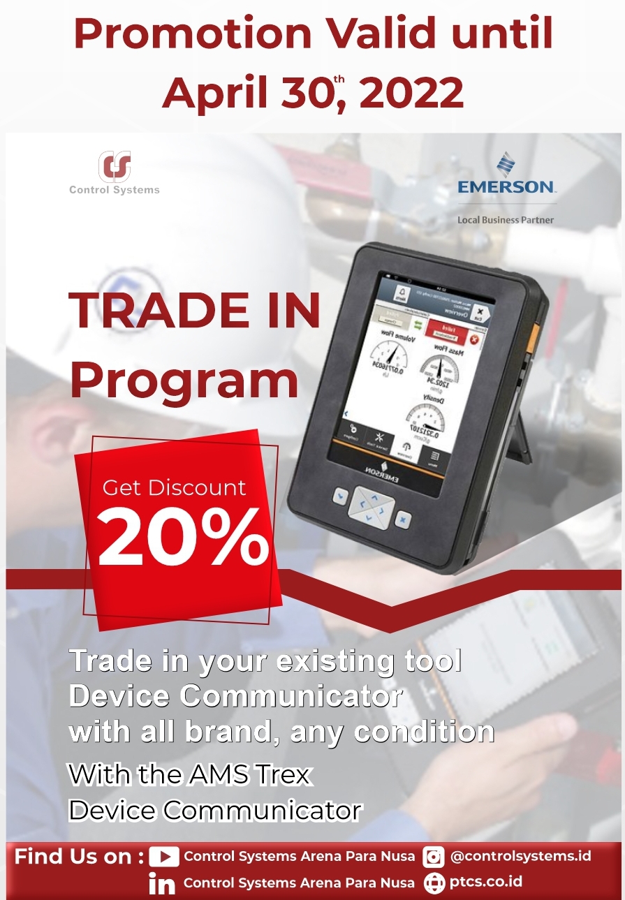 Trade In Your Existing Handheld And Get A 20% Discount On The Purchase Of An AMS TREX Field Communicator